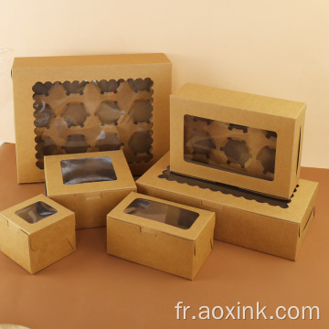 Cupcakes Box Emballage Cake ANNIVERSAIRE CUSTANT avec des inserts